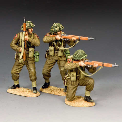 King and Country DD341(G) Riflemen in action Set (w/ Grass King and Country DD341(G) Riflemen in action Set (w/ Grass