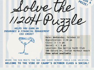 Event flyer for 1120H CEU and post-class networking