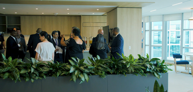The Knoll Planters can be seen in our latest project with Global Atlantic