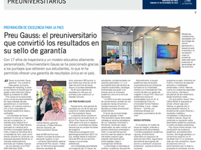 Preu Gauss: el preuniversitario que convirtió los resultados en su sello de garantía (Nota en el Mercurio)