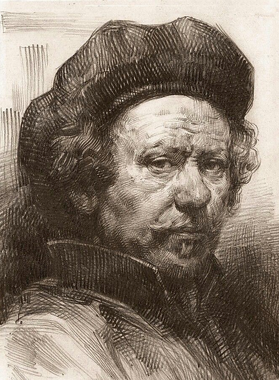 Rembrandt self portrait study.