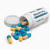 imagem em zoom de um frasco de remédio em cápsulas com o rótulo "Wegovy Pill".