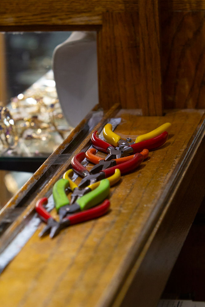 Although much has changed throughout the years, Craig still relies on his pliers for his craft.