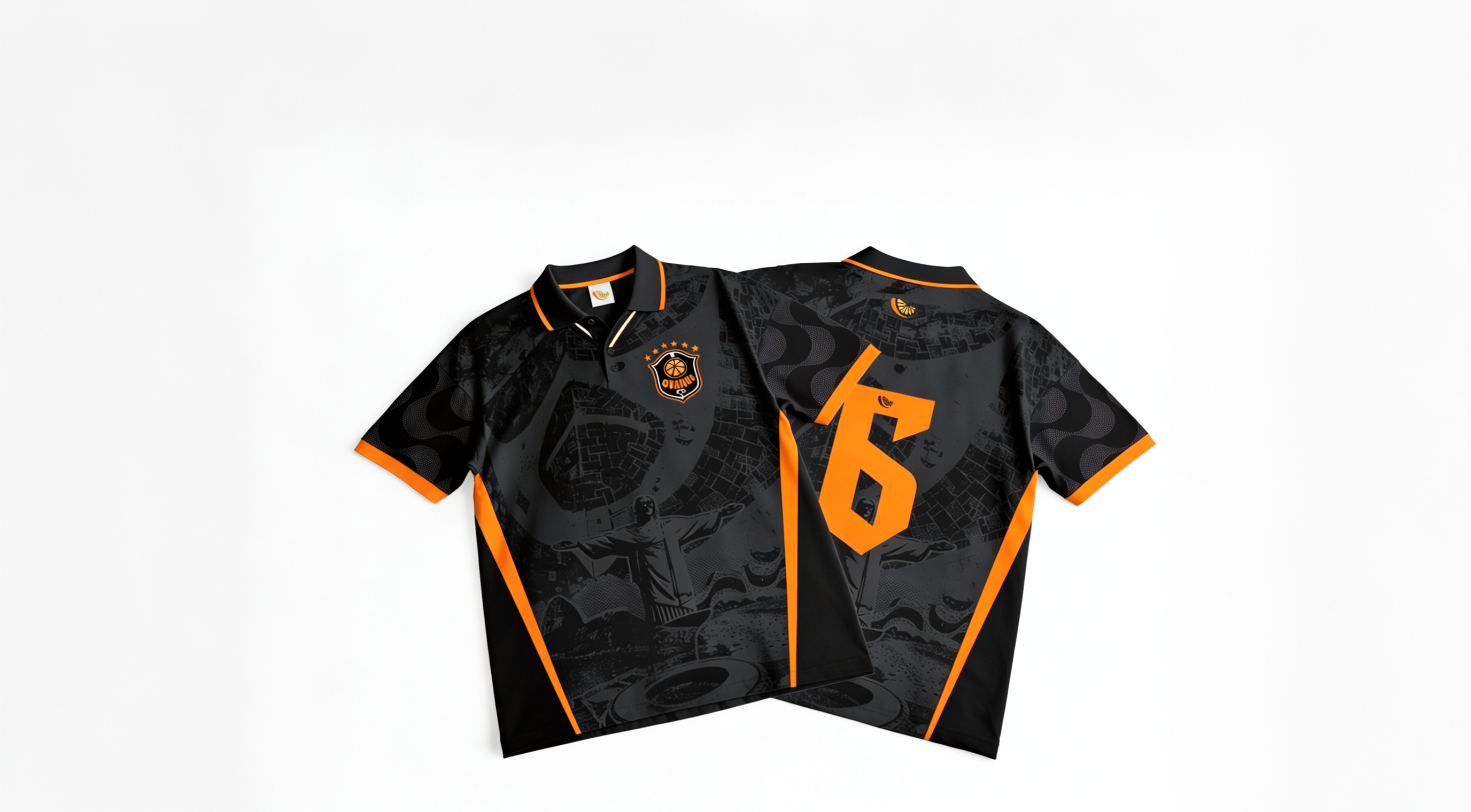 Camisa de Time Retrô Orange - 100 RJ%