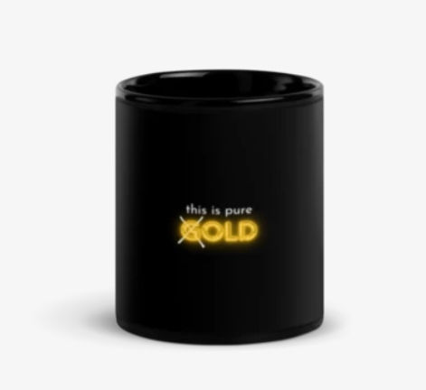 "This Is Pure Old" Black Glossy Mug