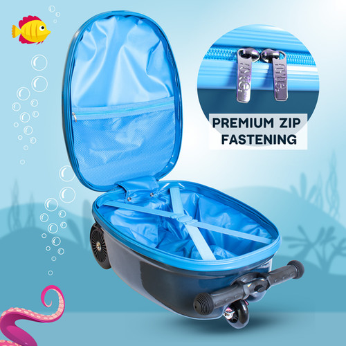 Zinc Flyte Stormy the Shark Scooter Suitcase Kids Luggage