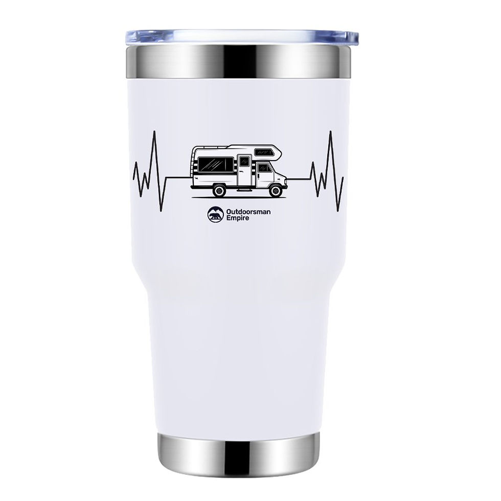 Thumbnail: Camping Cardiogram 20oz Insulated Vacuum Sealed Tumbler
