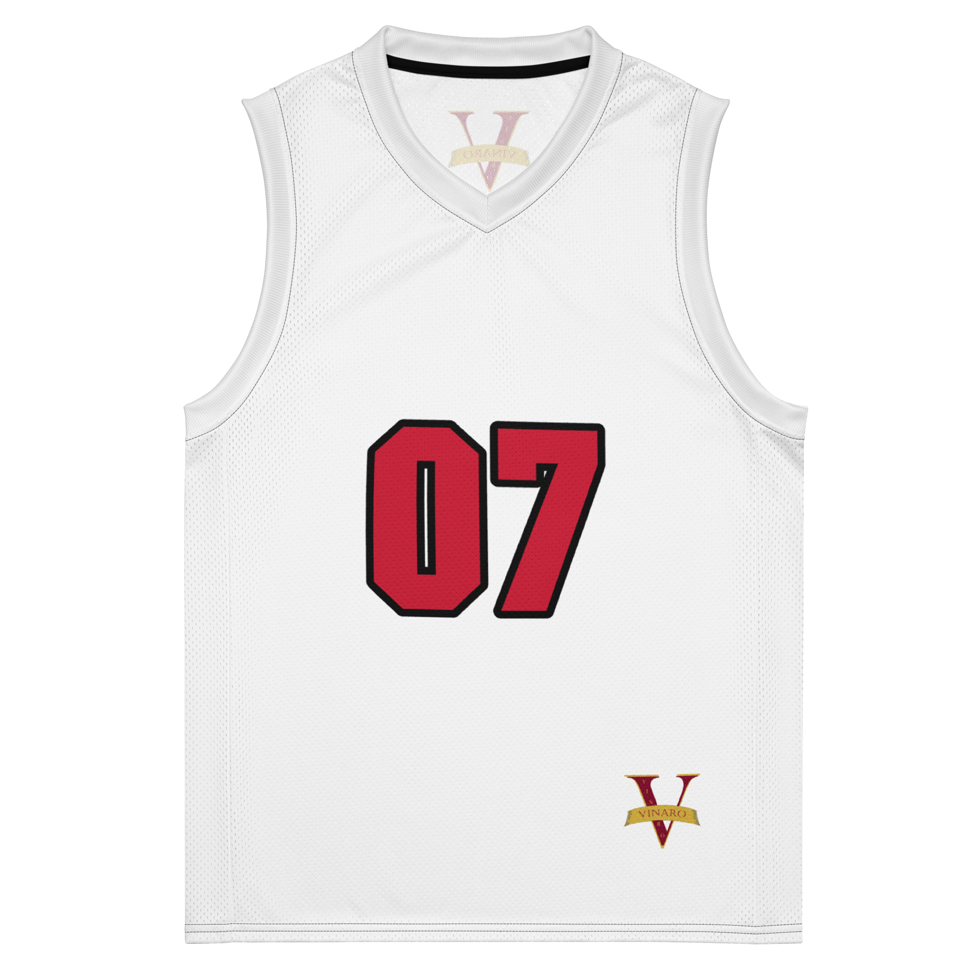 Vinaro Basketball Jersey - Ghost White