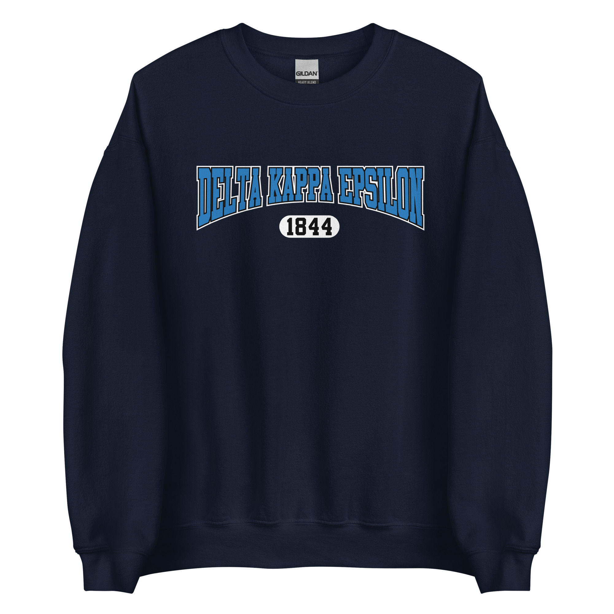 DKE Navy Crewneck with Basic Lettering