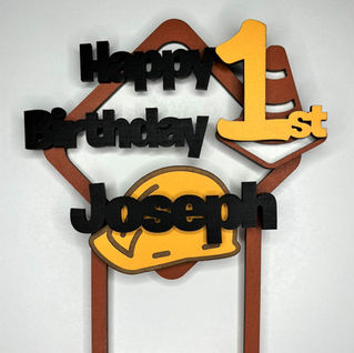Cake Topper 1st Birthday digger - under construction