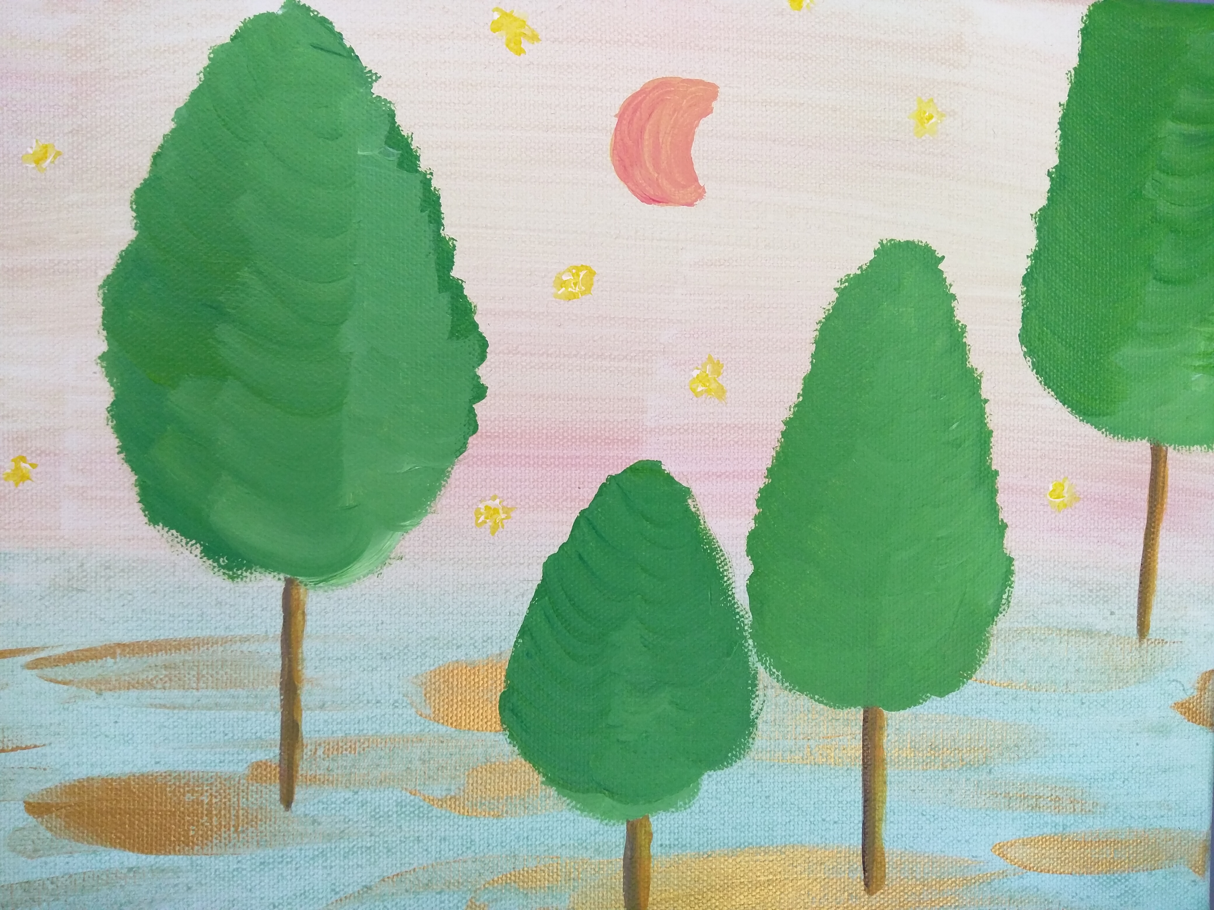 Arbres au crépuscule
