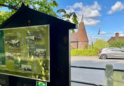 Goudhurst Village Hop Pickers Line Information Panel