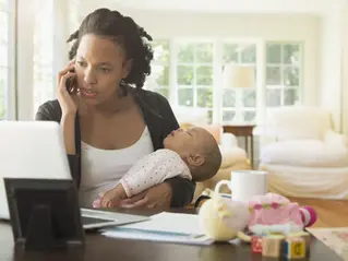 Mom building a financial future for child