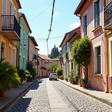 Charming American town retirees live