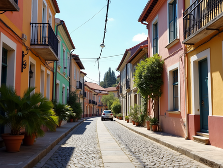 Charming American town retirees live