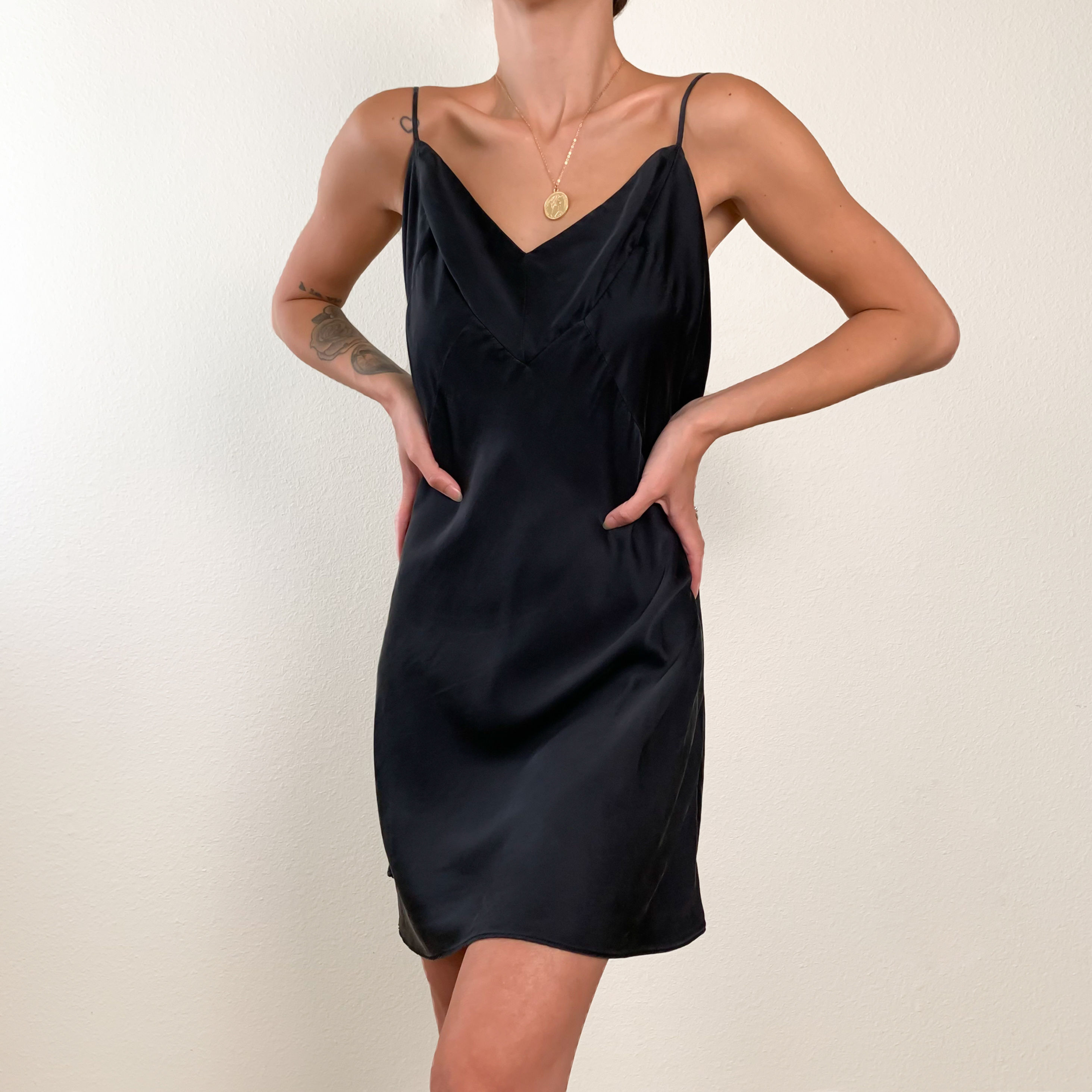 Onyx Victoria's Secret Silk Slip Dress