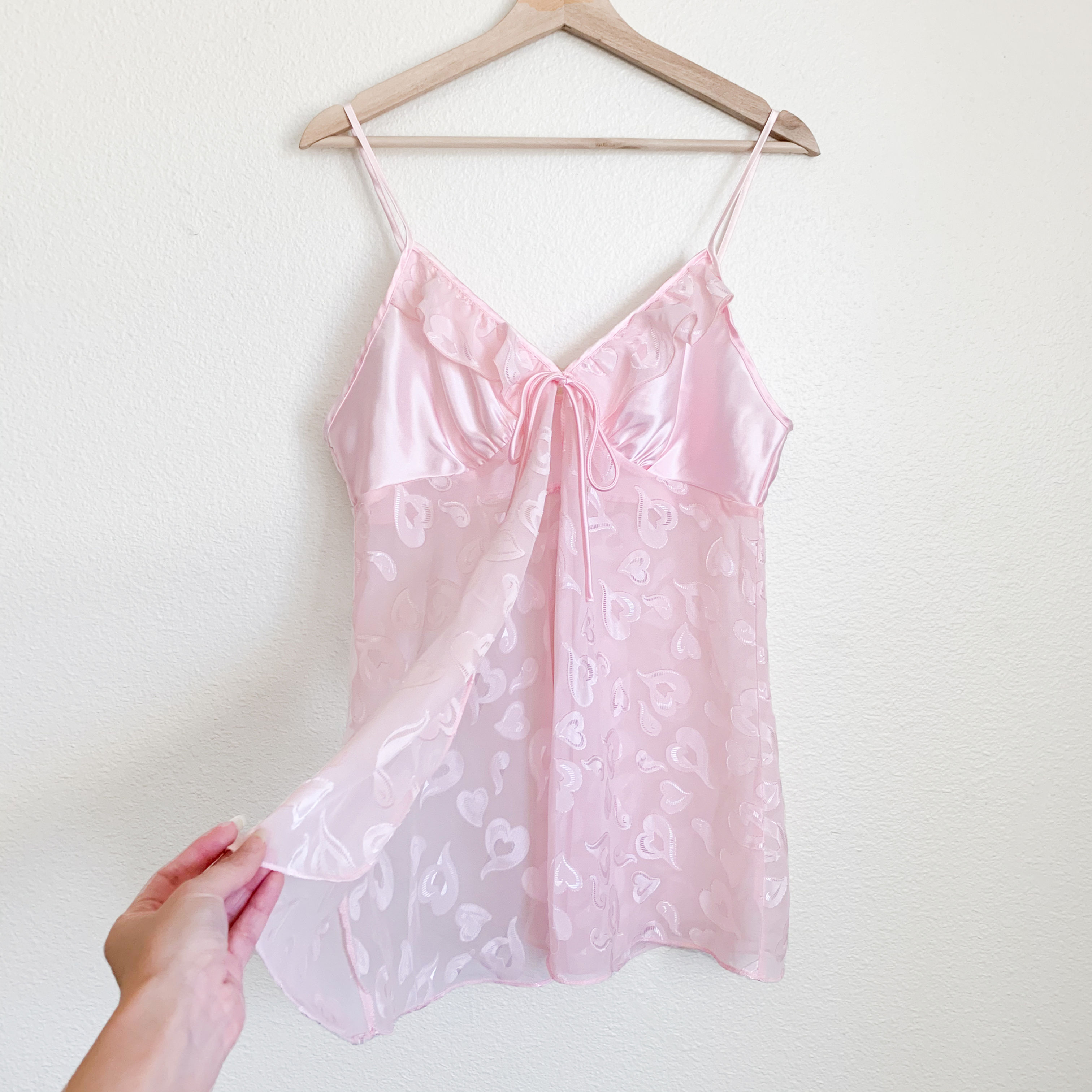 Baby Pink Hearts Babydoll Dress S-M