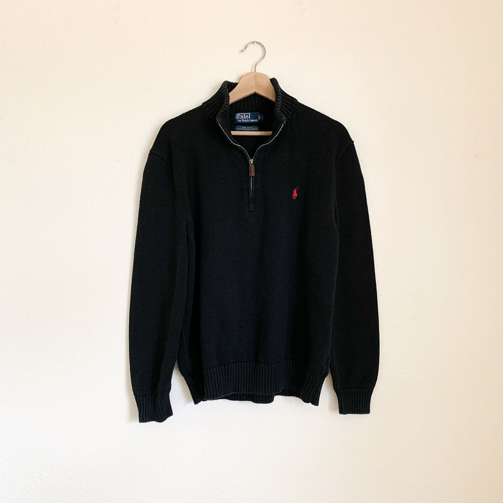 Onyx Polo Ralph Lauren Half-Zip Sweater