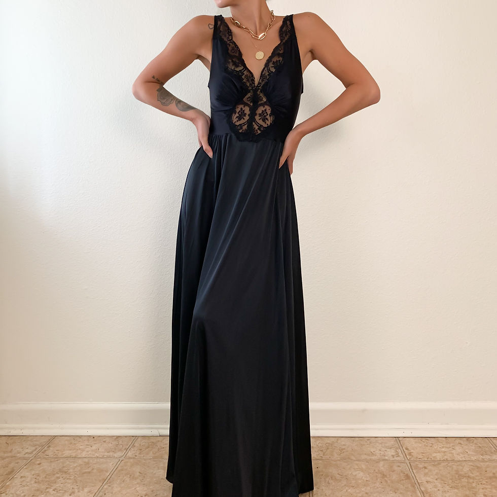 Onyx Lace Maxi Slip
