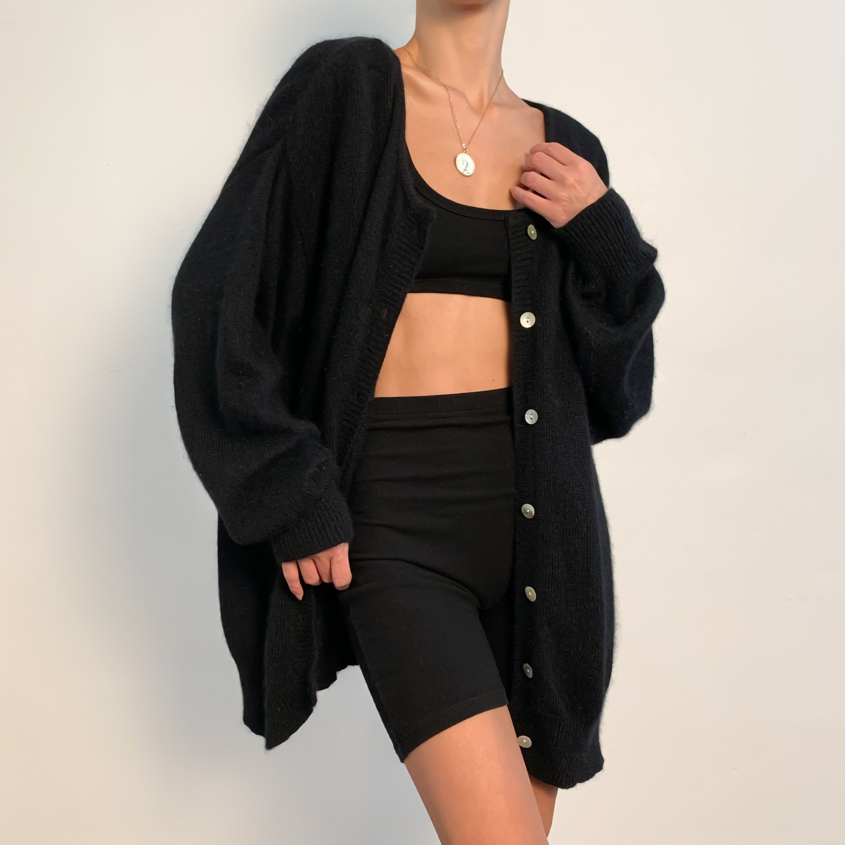 Onyx Angora Blend Cardigan XS-XXL
