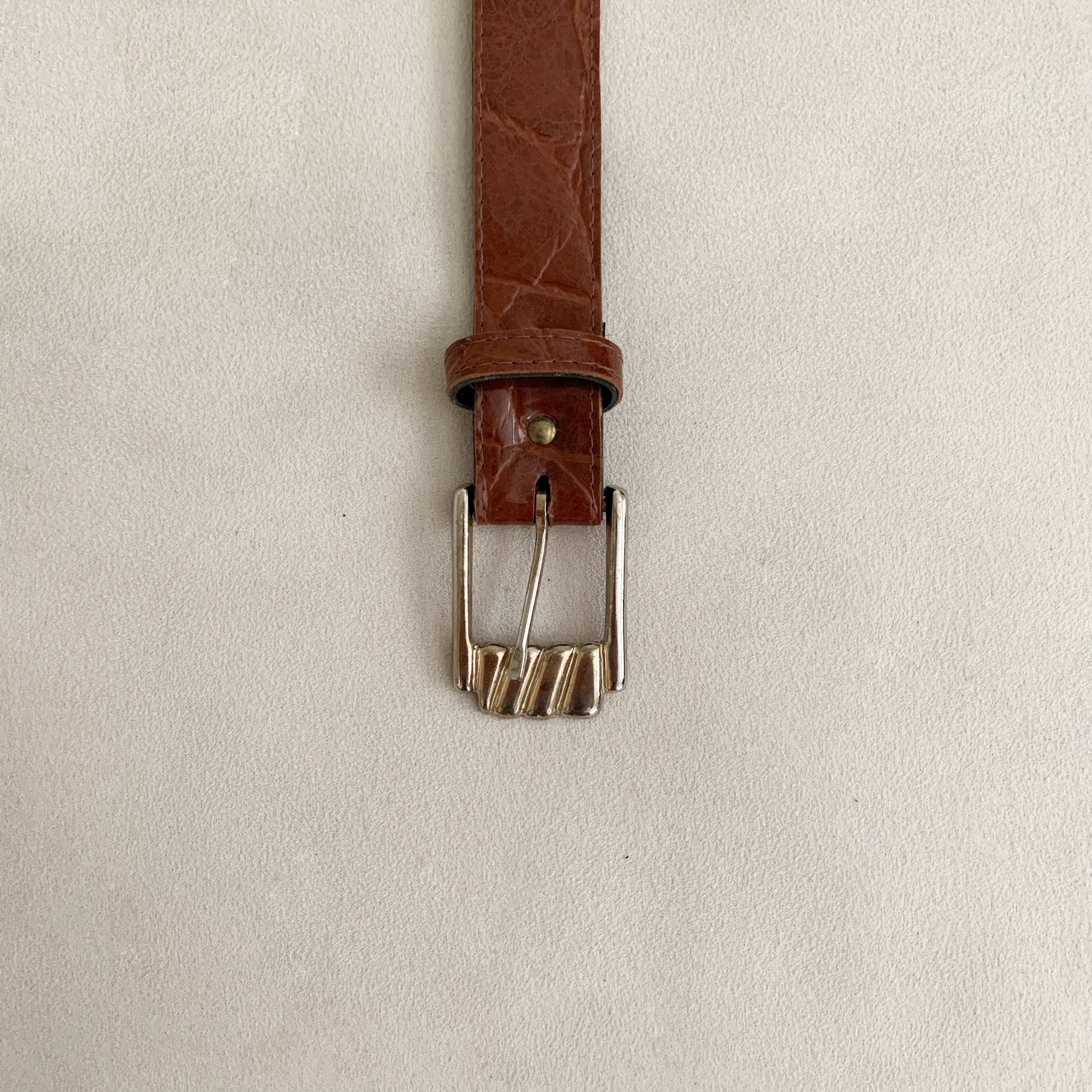 Tawny Faux Leather Belt