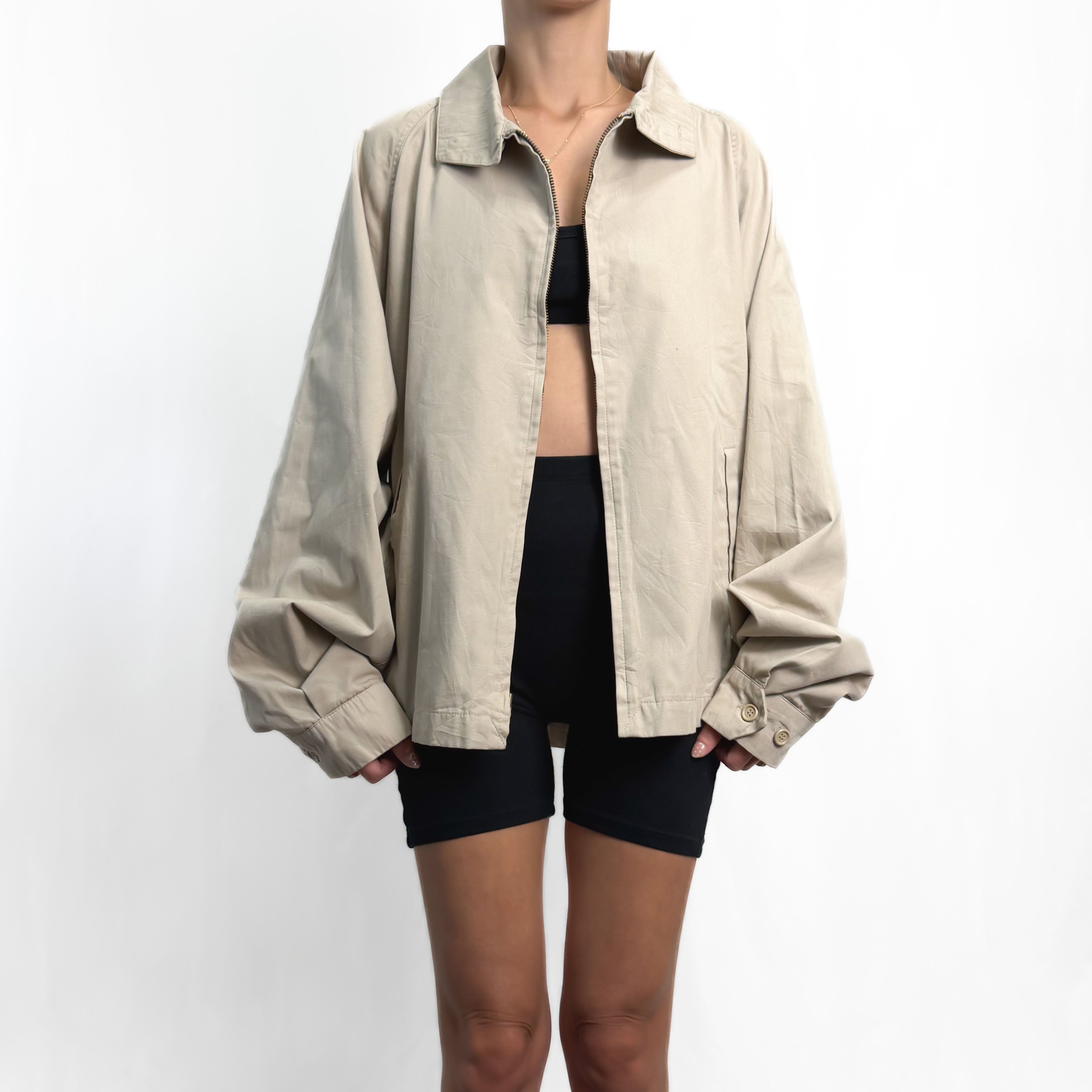 Lightweight Beige Harrington Jacket XS-M
