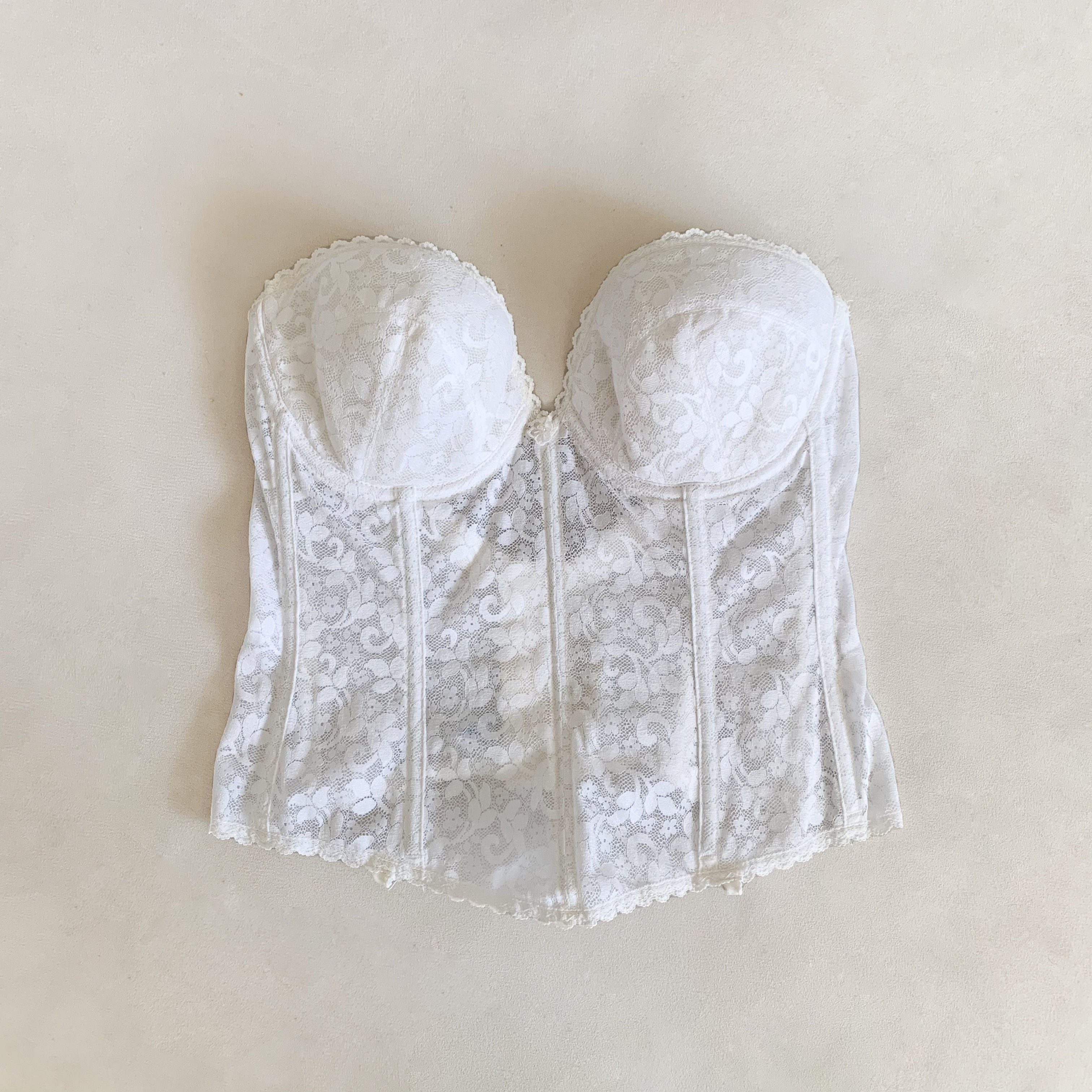 White Lace Corset 38C