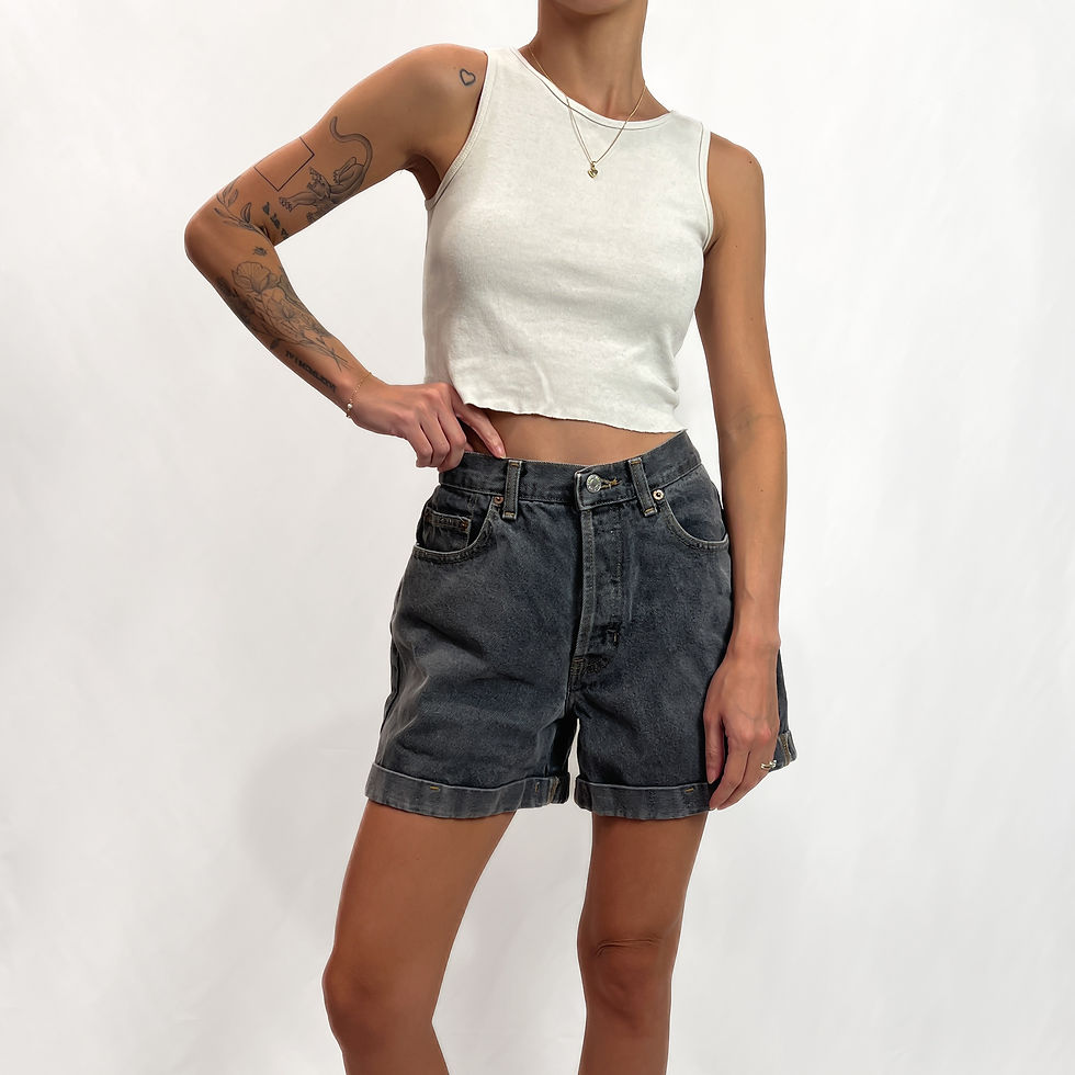 GAP Washed Black Mom Shorts 28"-29"