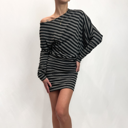 bcbg asymmetric mini dress Hyacinth House Black Asymmetrical Angelique Mini Dress Black / XS