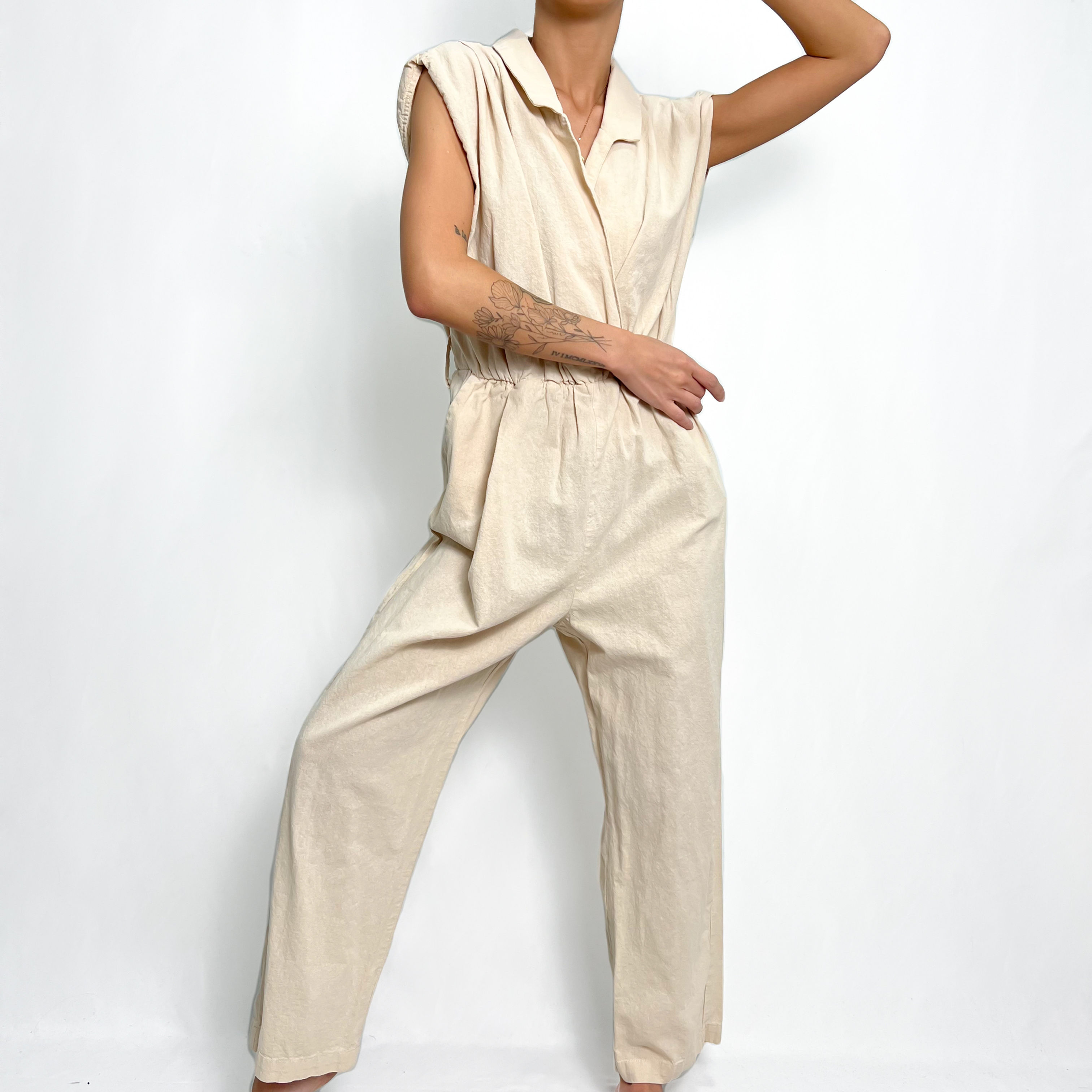 Natural Beige Jumpsuit S-M