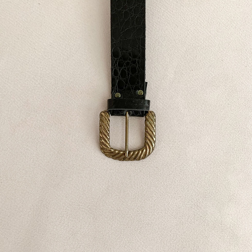 Onyx Faux Croc Belt