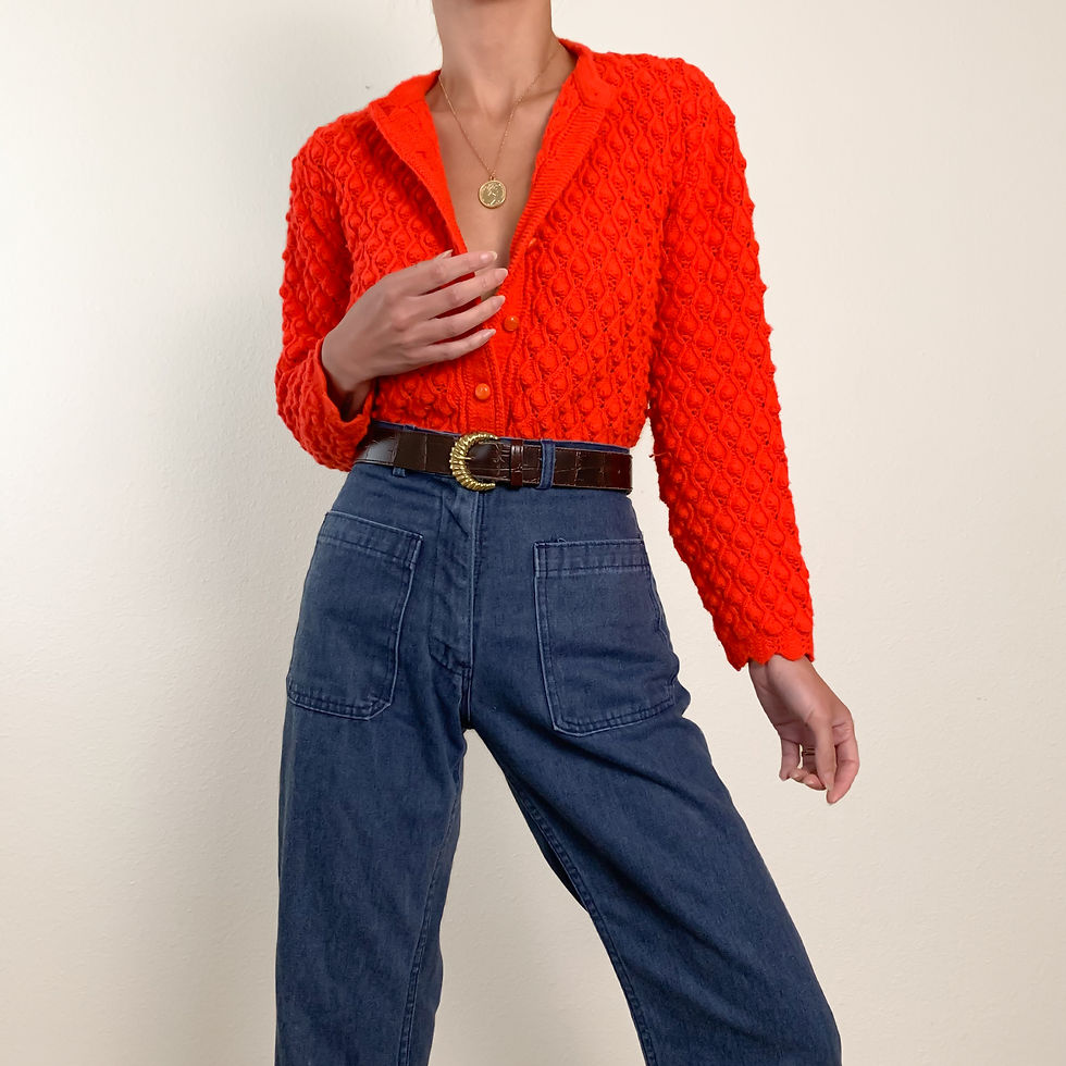 Blood Orange Knit Cardigan