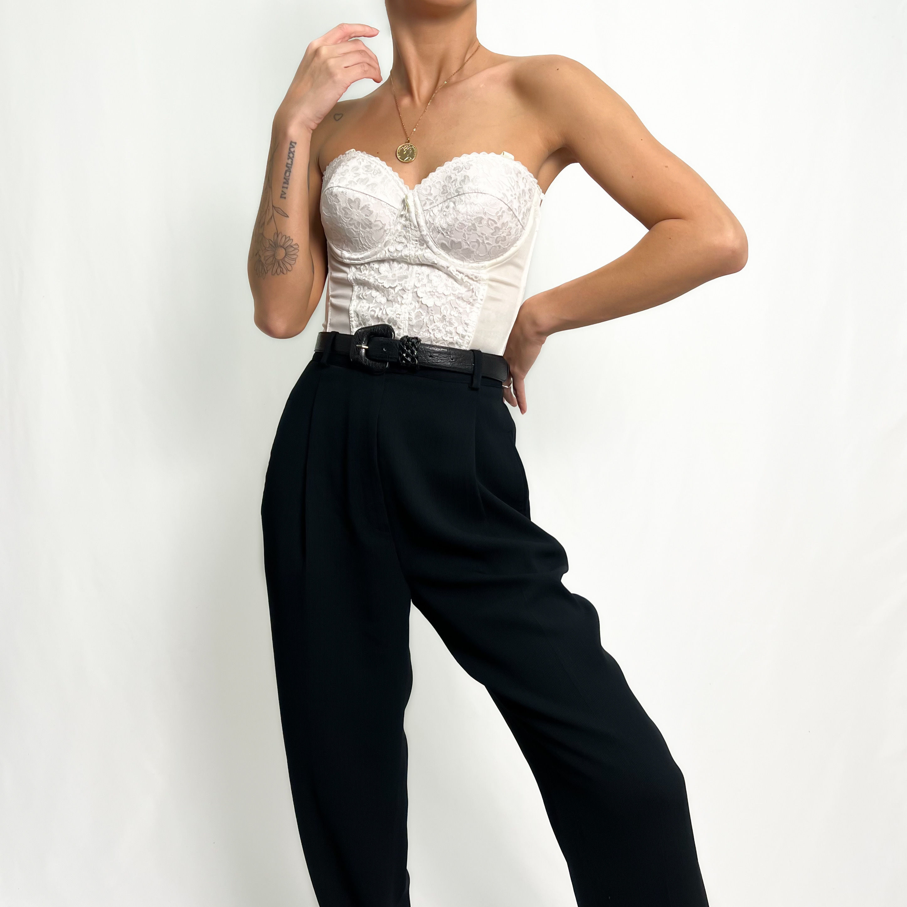 White Lace Bustier 34B