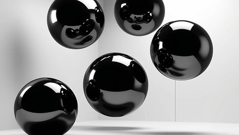 3d shiny round  shapes in black on white monochrome background that appear to move (1).jpg