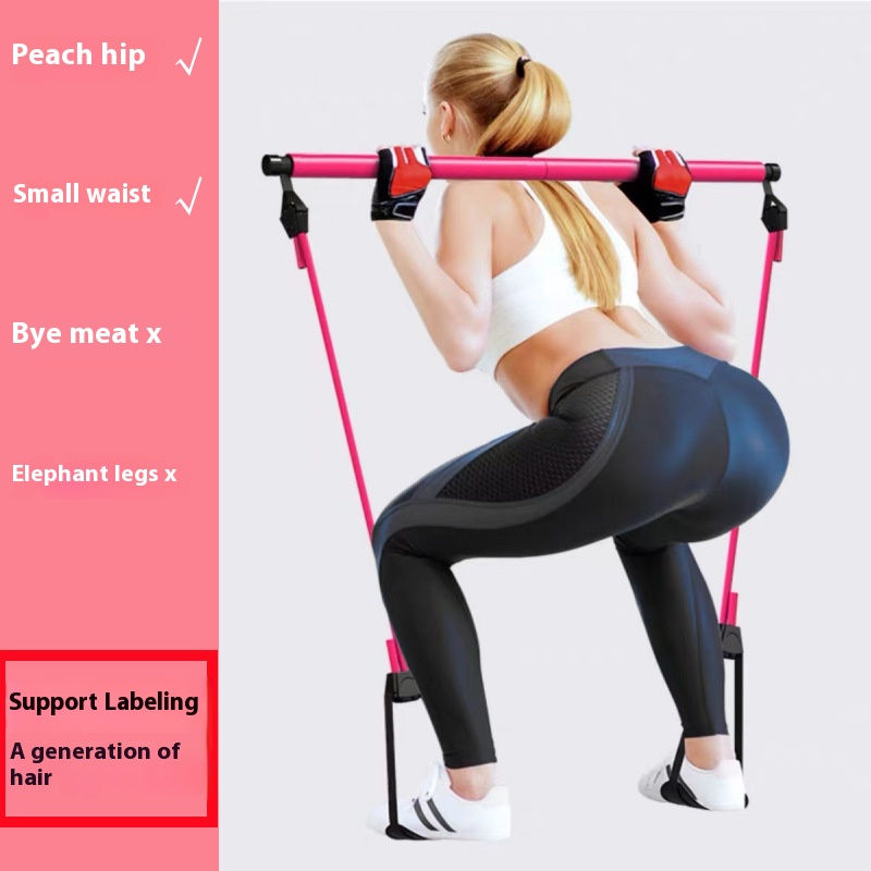 Pilates Stick - Adjustable Fitness Bar for Home Workout, Yoga, Stretching & Toni