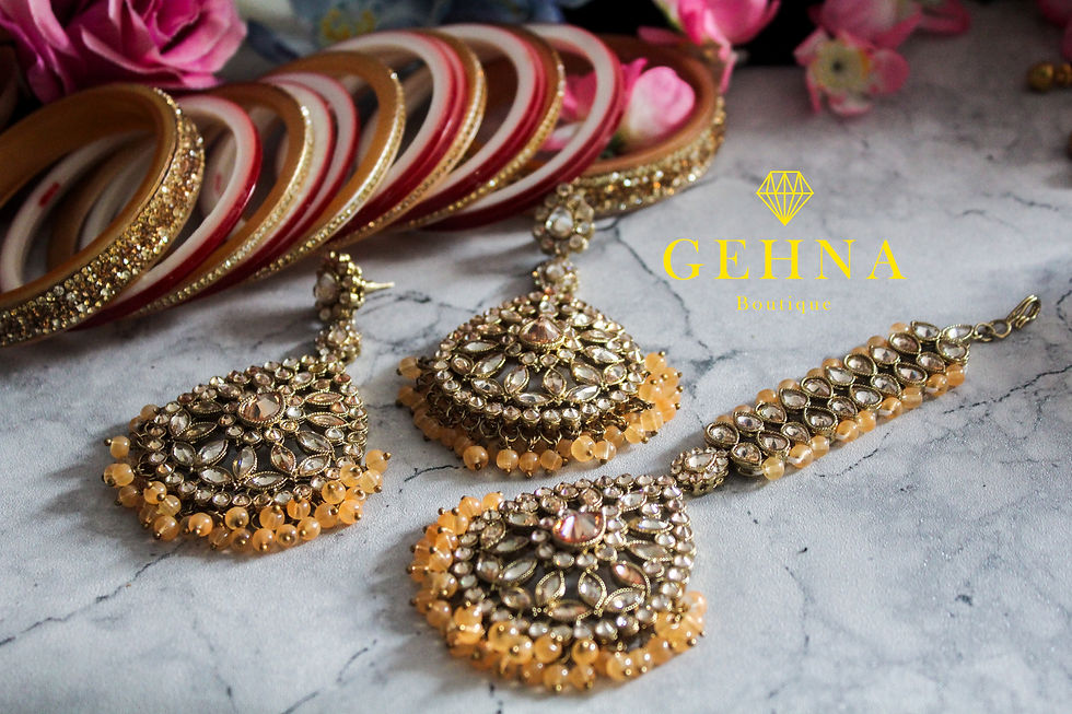 Hình thu nhỏ: Shivanshi Maang Tikka & Earring Set