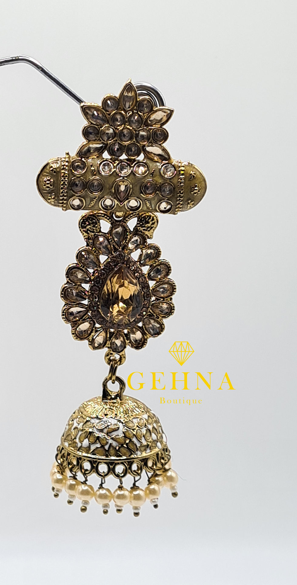 Thumbnail: Gold Wish Dangle Earrings