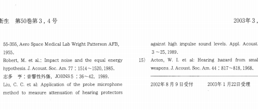 自衛隊の射撃訓練における衝撃音の評価と騒音性難聴の予防