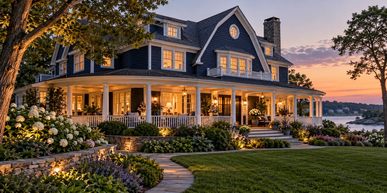 Refined Connecticut home architecture, painting and trim