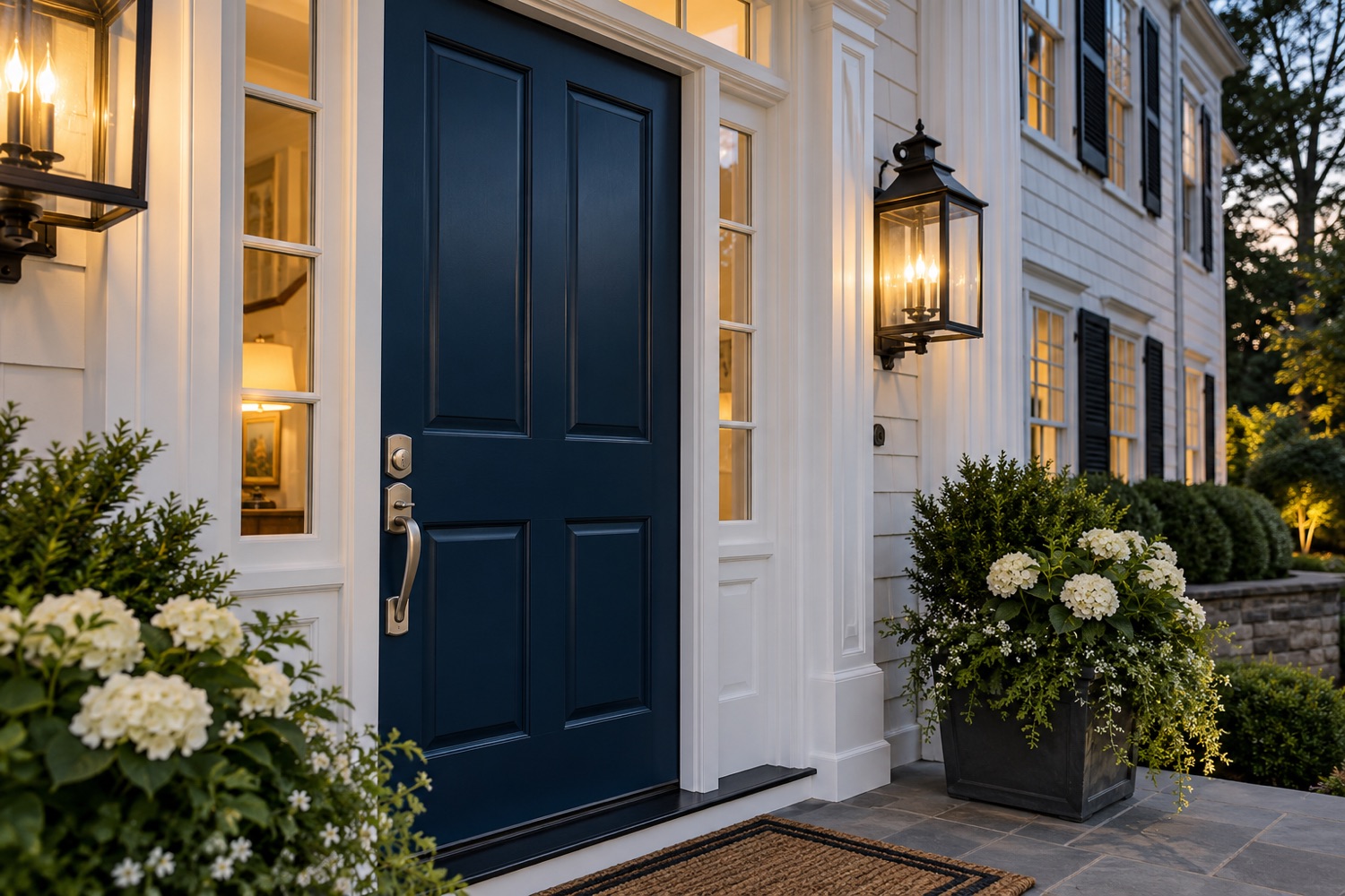 Refined Connecticut home architecture, painting and trim