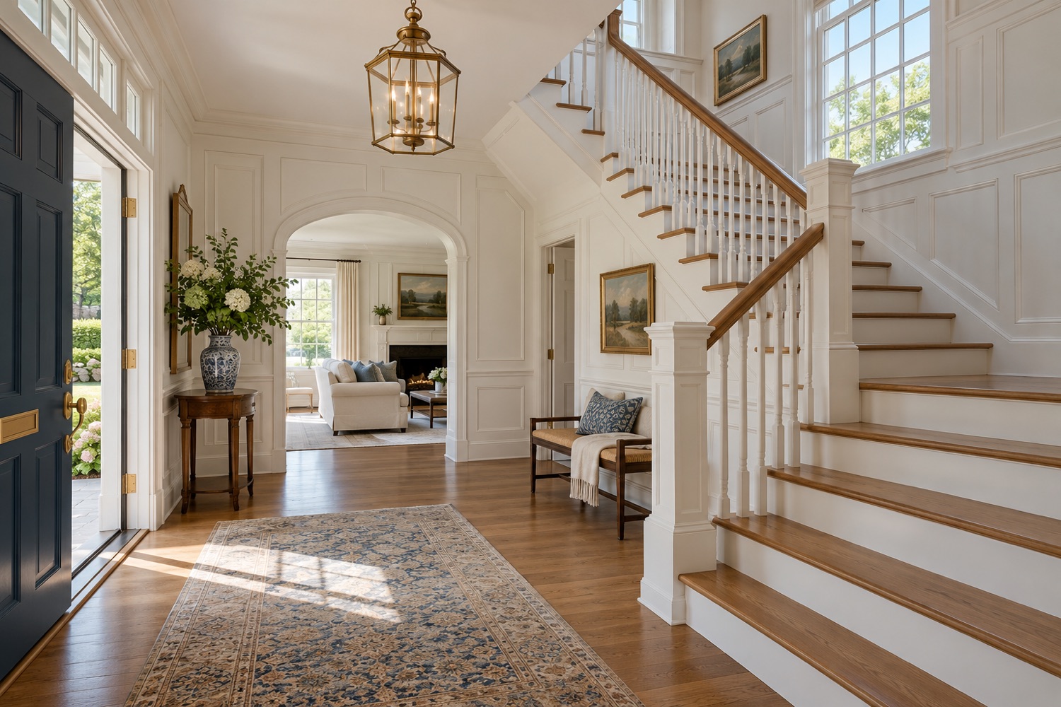 Refined Connecticut home architecture, painting and trim