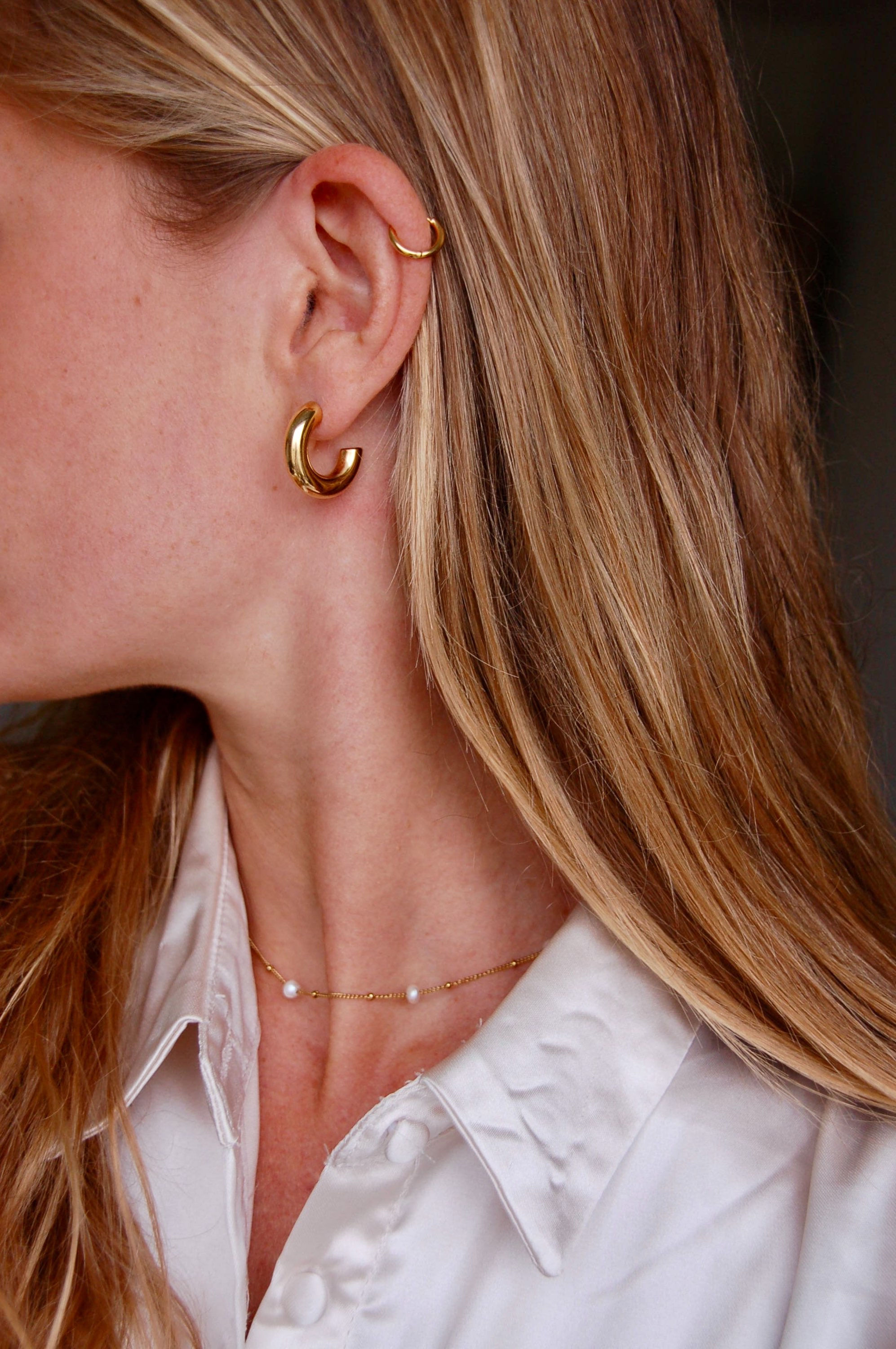 Boucles d'oreilles en acier inoxydable, résistent à l'eau, faites main, pas chère, grande qualité