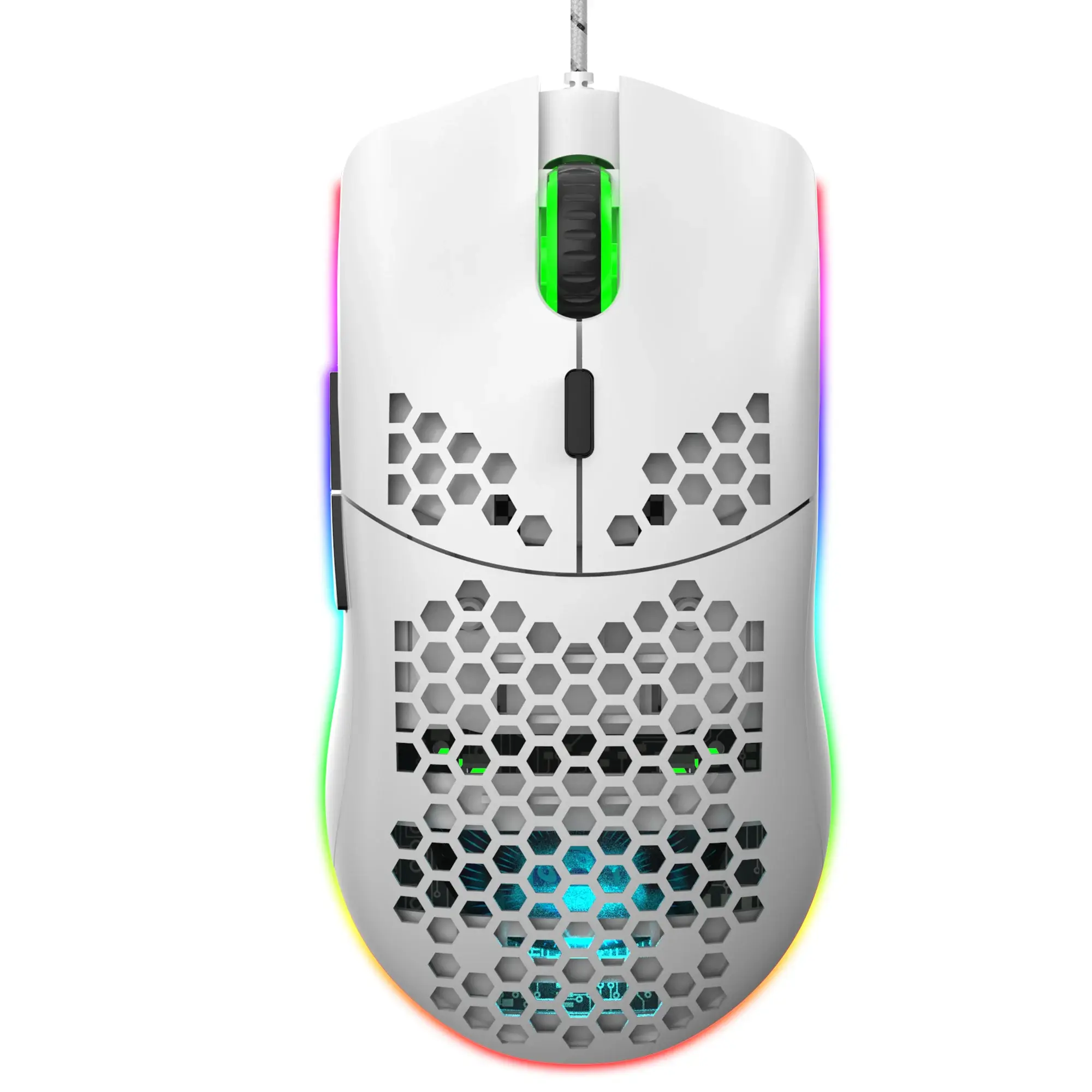 Lightweight Honeycomb Shell Mouse Wired Programmable Rgb Hollow Gaming Mouse