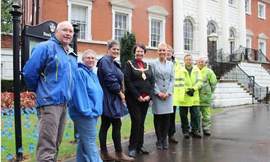 Helen at the forget-me-not appeal with the mayor