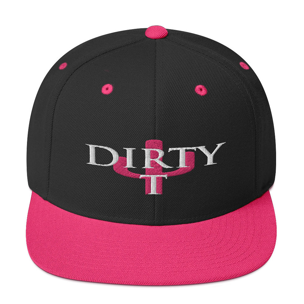 Thumbnail: Black & Pink Diry T Snapback Hat
