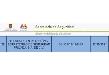 Permiso Estatal Edomex Ares Seguridad Privada