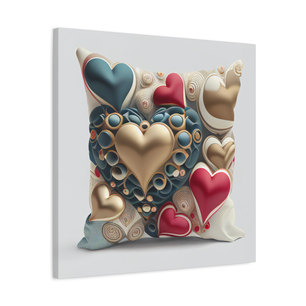 Pillow with hearts