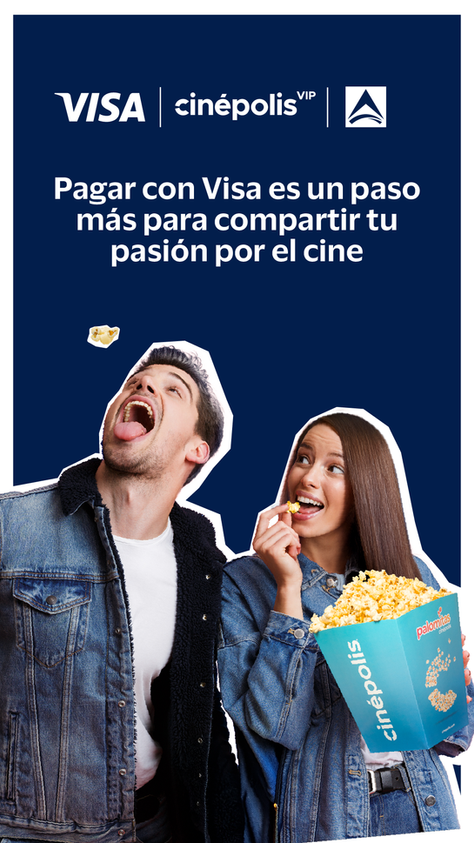 2x1 en Cinépolis con tu tarjeta Visa 🎬🍿 