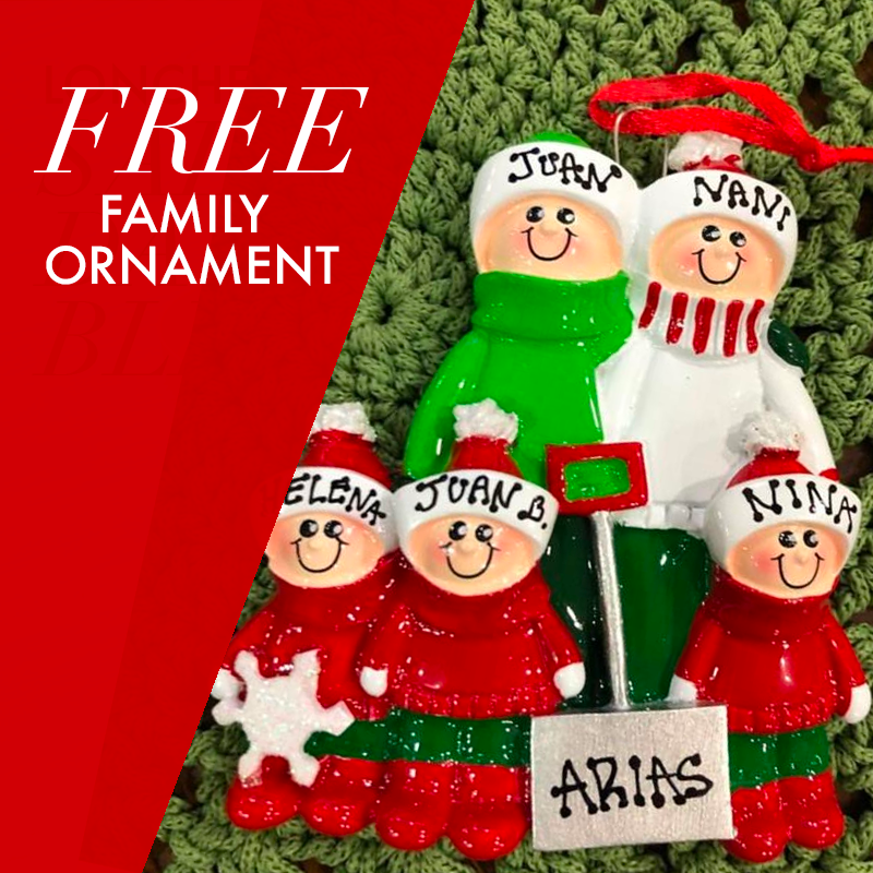 Ven a escoger tu free family ornament 🌟¡Personalizado!