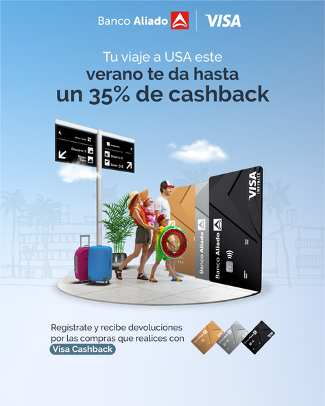 ✈️ Recibe hasta 35% en Visa Cashback en USA este verano